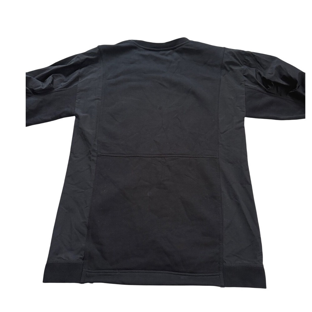 Anthropologie Daily Practice Black Ruched Sleeve Sweatshirt Mini Dress M Sporty - Picture 4 of 12